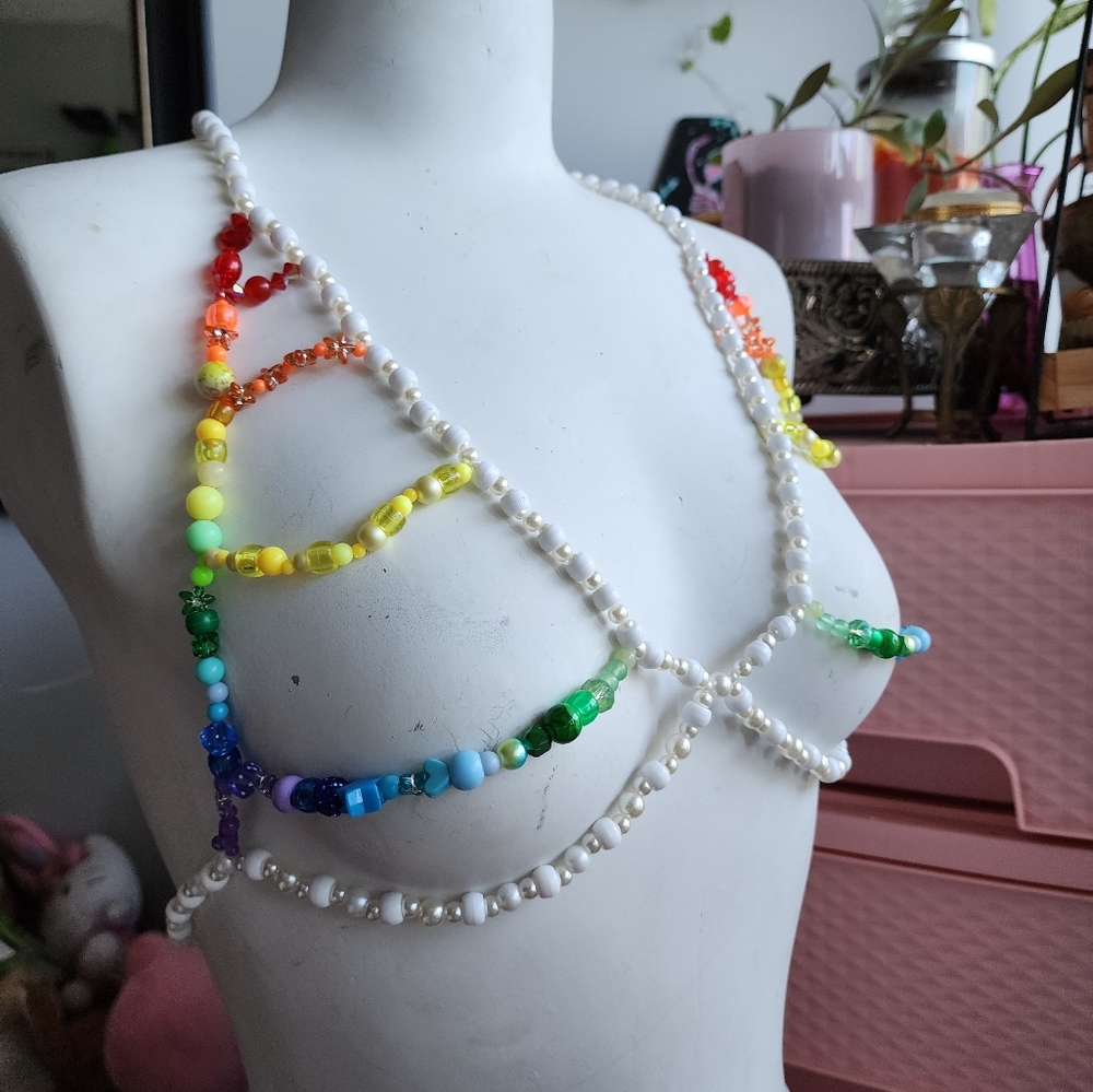 Rainbow bead bikini